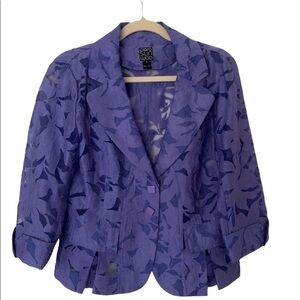 Clara Sun Woo Small Purple Laser Cut Light Weight Jacket